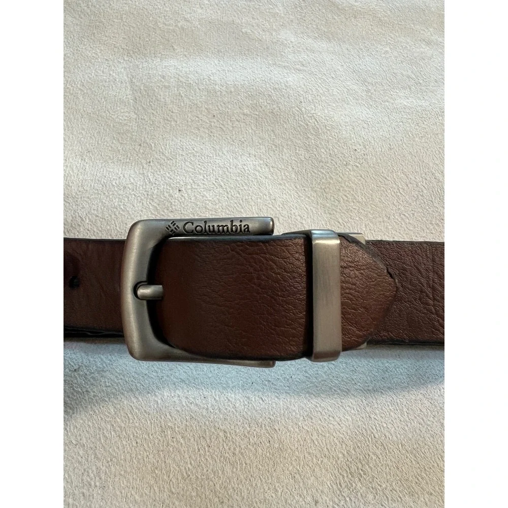 Columbia Kids Reversible Belt Brown Black Silver Buckle XS Adjustable NWT